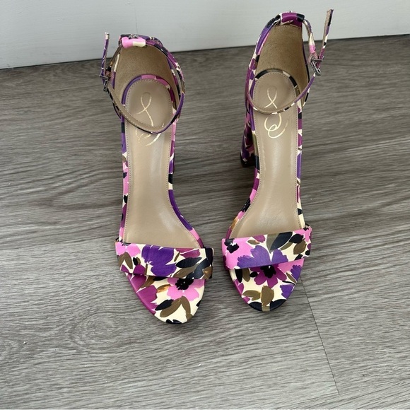 Sam Edelman yaro ankle floral strap heels - Picture 5 of 11